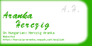 aranka herczig business card